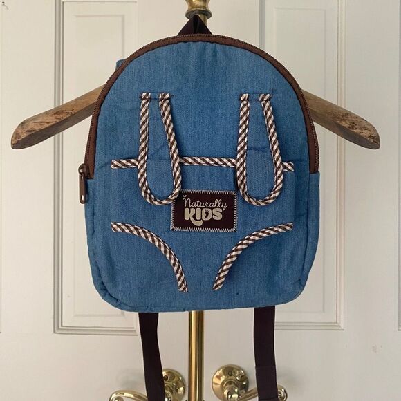 Naturally Kids Toddler Blue Chambray Backpack - Picture 2 of 7